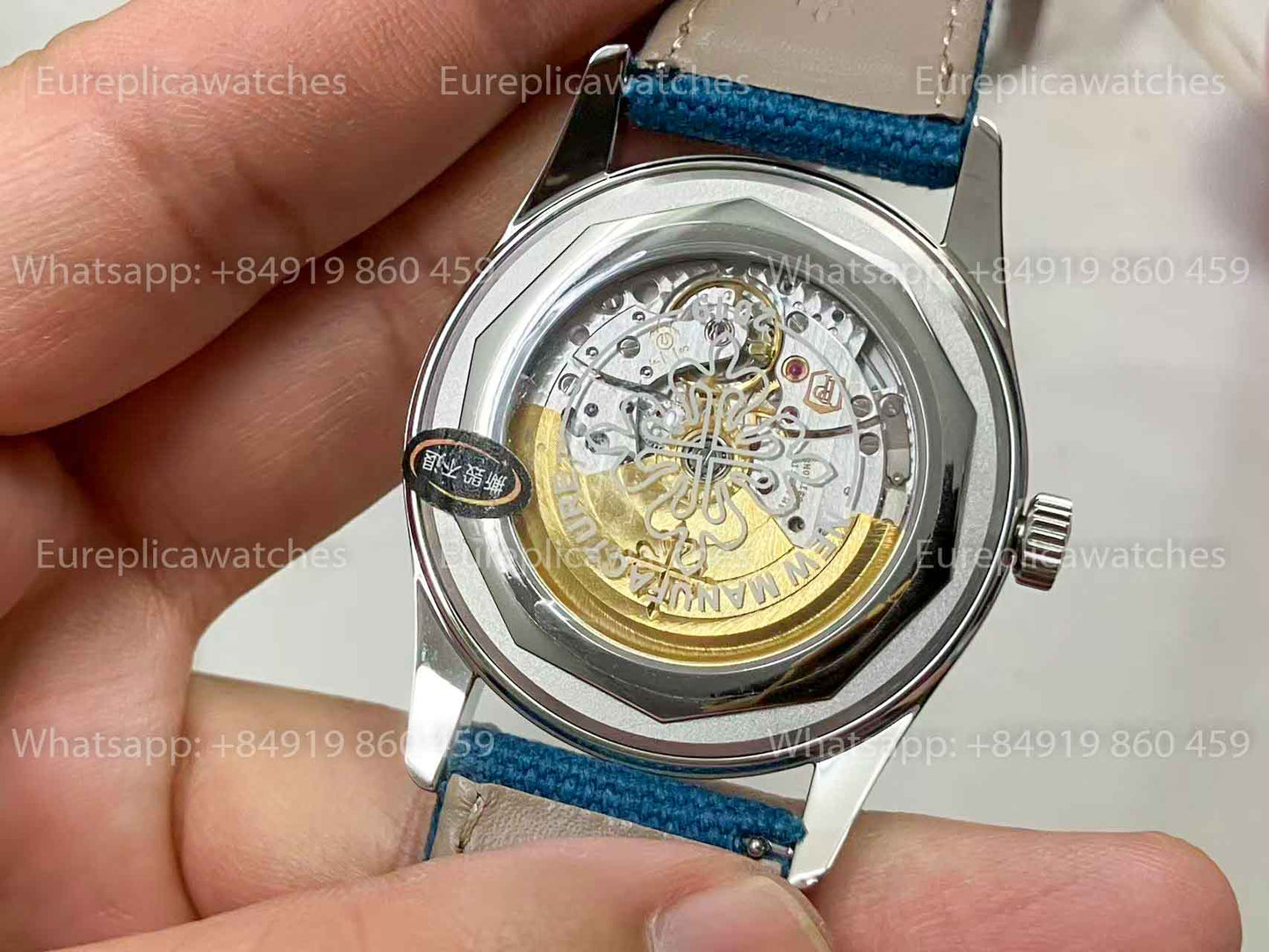 3K Factory - Patek Philippe Calatrava 6007A-001 blue dial fabric Strap