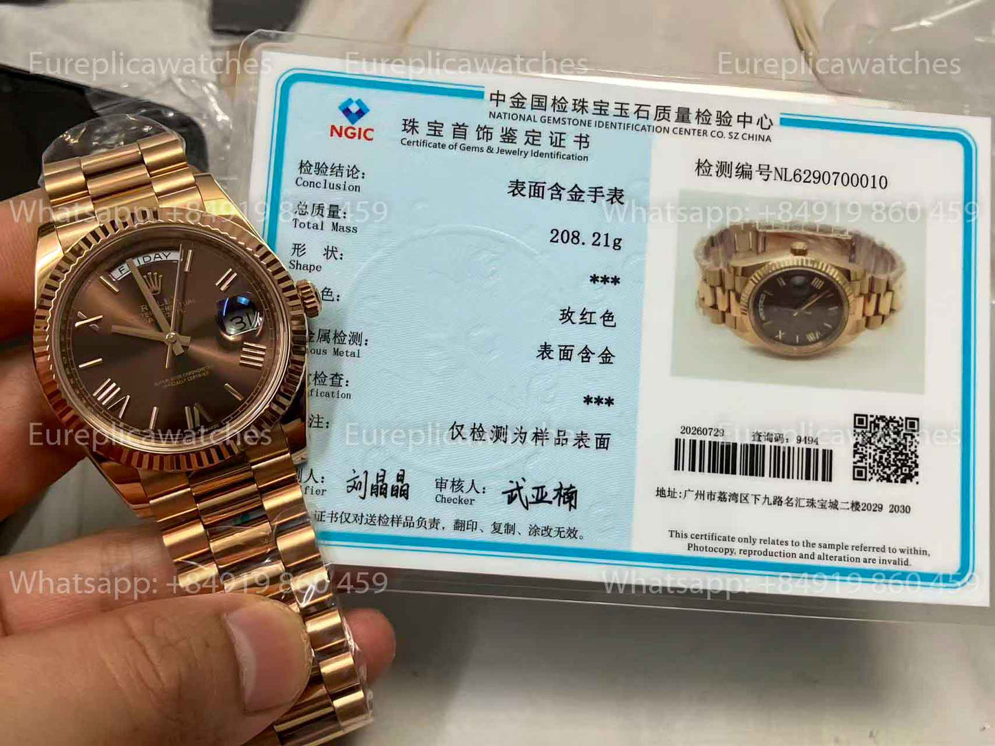 CBD Custom - Rolex Day Date President Automatic 228235 18k rose gold filled 210 gram