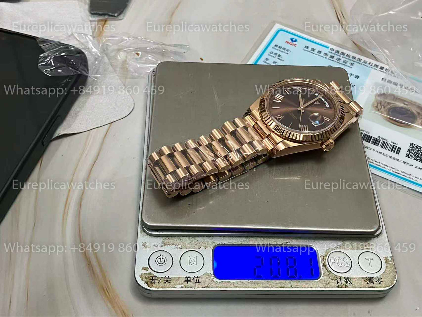 CBD Custom - Rolex Day Date President Automatic 228235 18k rose gold filled 210 gram