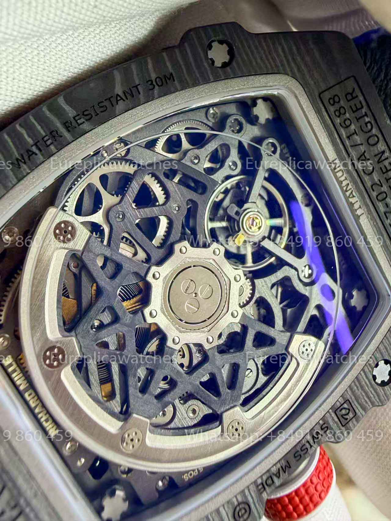 RICH Factory - Richard Mille RM67-02 with NTPT carbon case, weighing only 32 grams.