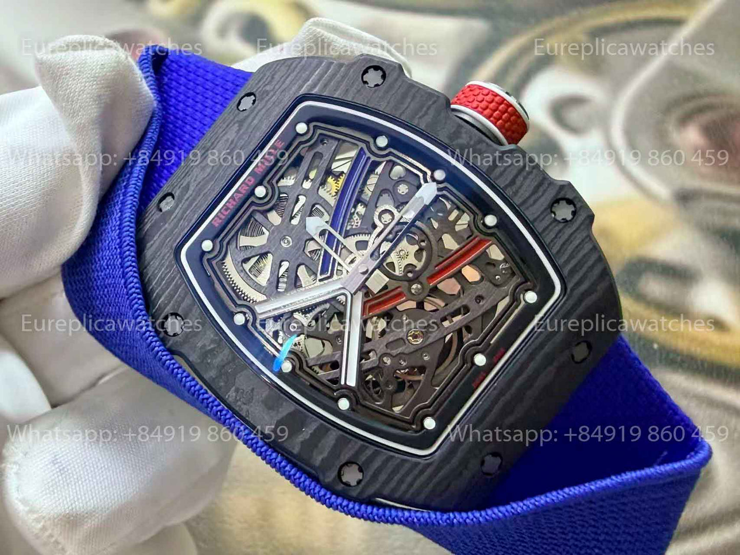 RICH Factory - Richard Mille RM67-02 with NTPT carbon case, weighing only 32 grams.