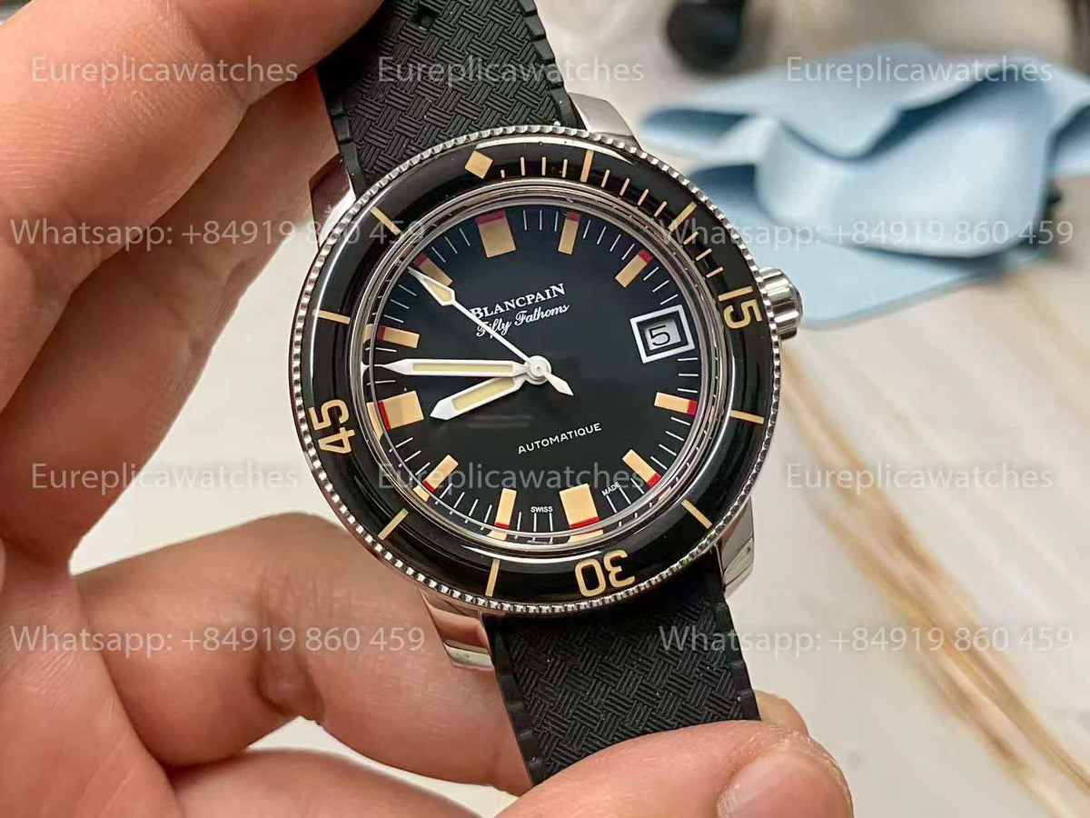 Blancpain Fifty Fathoms Barakuda 5008B 1130 B52A 1:1 Best Edition ZF Factory, schwarzes Zifferblatt
