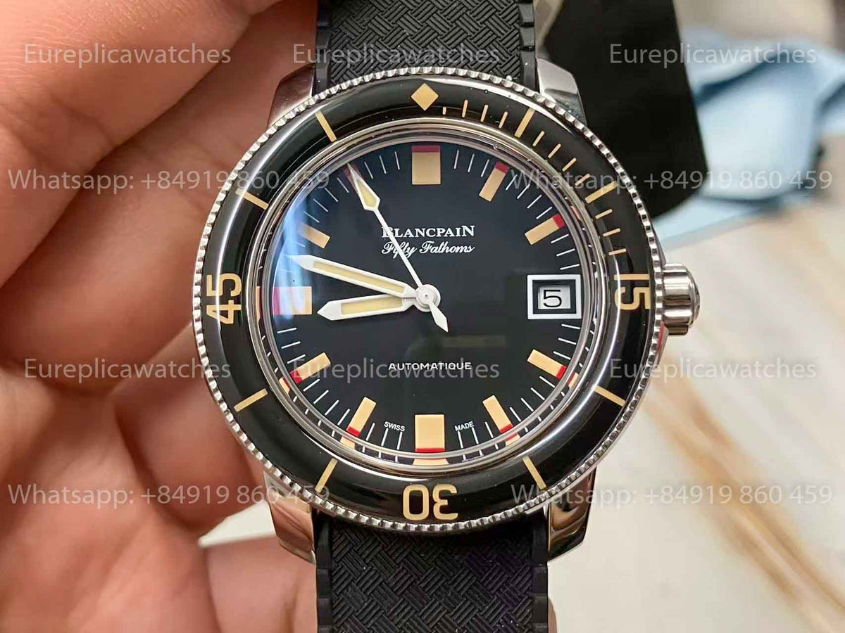 Blancpain Fifty Fathoms Barakuda 5008B 1130 B52A 1:1 Best Edition ZF Factory, schwarzes Zifferblatt