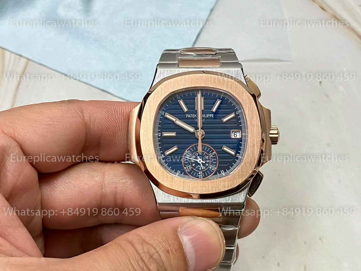 Patek Philippe Nautilus 5980/1AR-001 1:1 Beste Version 3K Factory V3 Upgraded Edition Blaues Zifferblatt