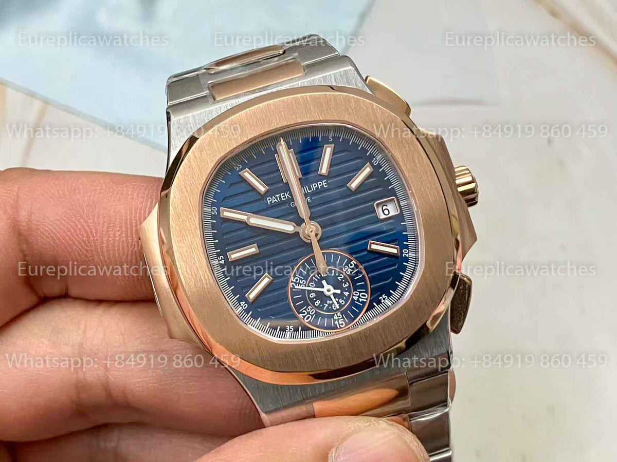 Patek Philippe Nautilus 5980/1AR-001 1:1 Beste Version 3K Factory V3 Upgraded Edition Blaues Zifferblatt