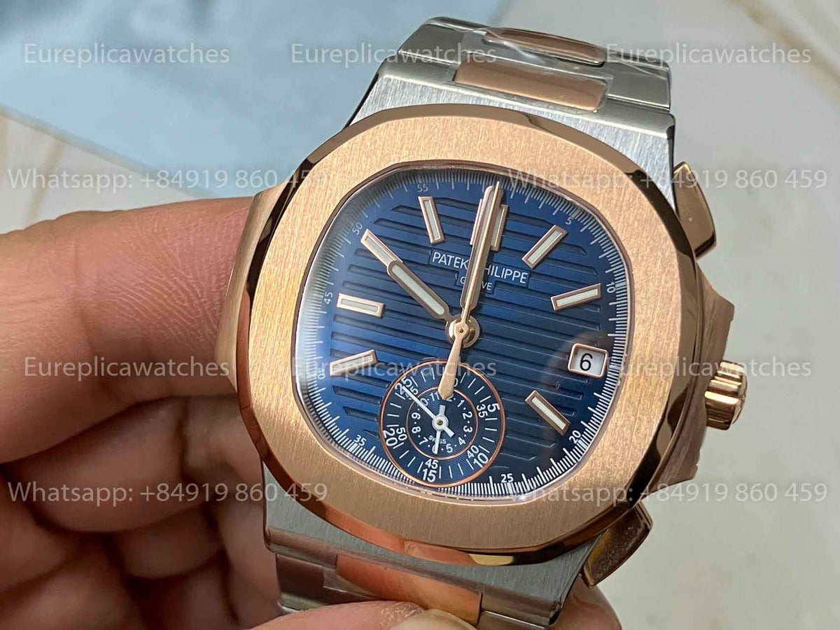 Patek Philippe Nautilus 5980/1AR-001 1:1 Beste Version 3K Factory V3 Upgraded Edition Blaues Zifferblatt