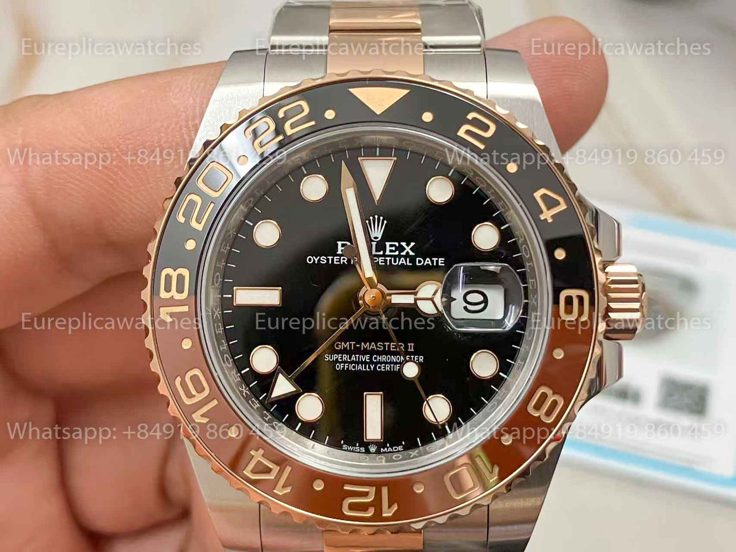 Rolex GMT-Master II Root Beer Men's Watch 126711CHNR-0002 Rose gold Wrapped