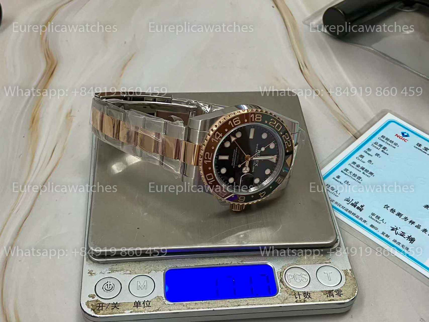 Rolex GMT-Master II Root Beer Men's Watch 126711CHNR-0002 Rose gold Wrapped