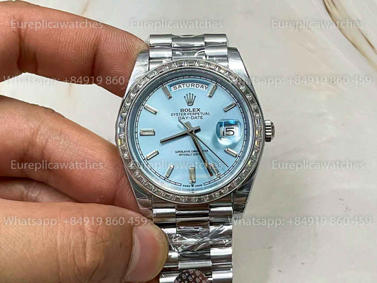 Rolex Day Date M228396TBR-0002 1:1 Best Edition GM Factory Eisblaues Zifferblatt
