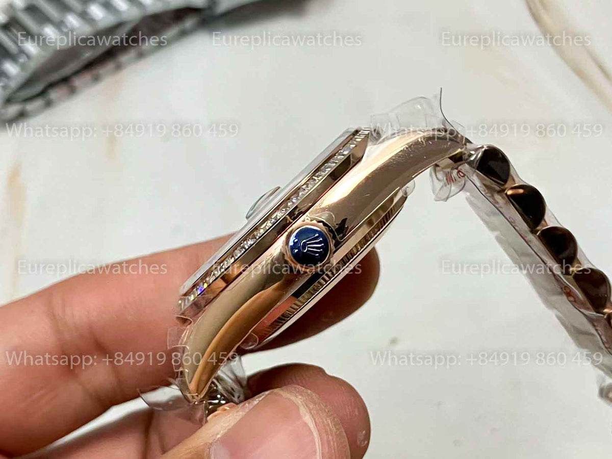 Rolex Day Date m128395tbr-0032 Rose Gold 1:1 Best Clone 8+ Factory Counterweight Version