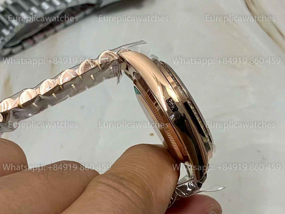 Rolex Day Date m128395tbr-0032 Rose Gold 1:1 Best Clone 8+ Factory Counterweight Version