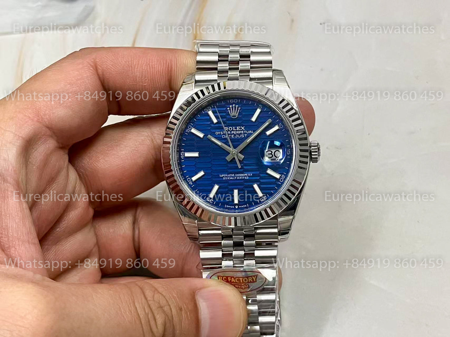 RC Factory - Rolex Datejust M126334-0032 41MM Blue Dial