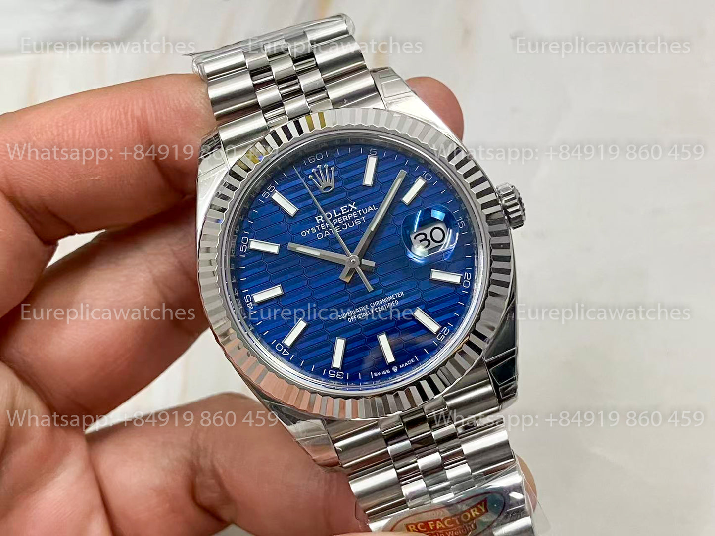 RC Factory - Rolex Datejust M126334-0032 41MM Blue Dial