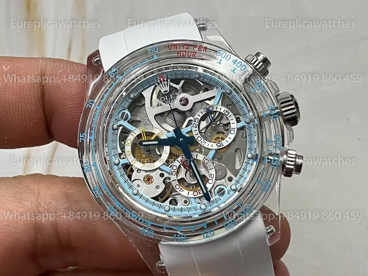 Sonic Factory Rolex Ice Blue Skeleton Daytona