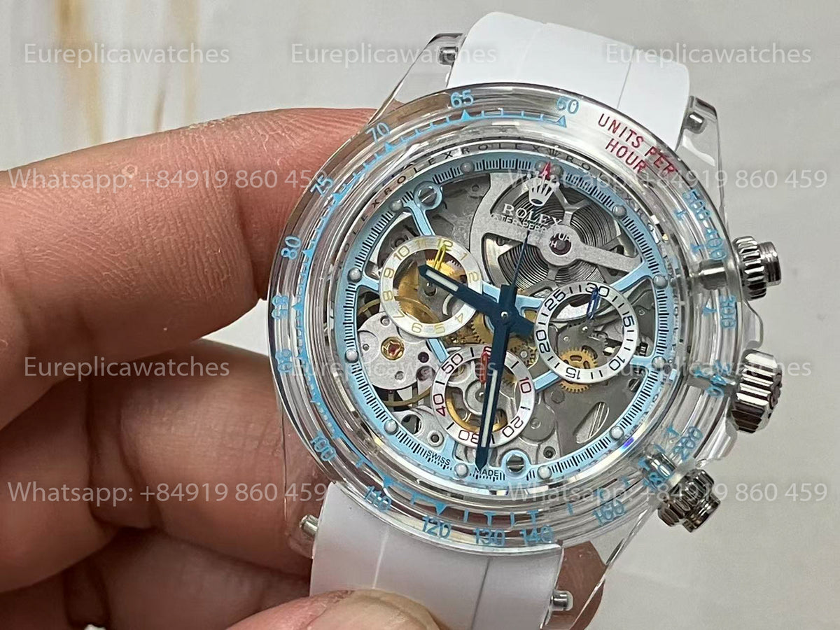 Sonic Factory Rolex Ice Blue Skeleton Daytona