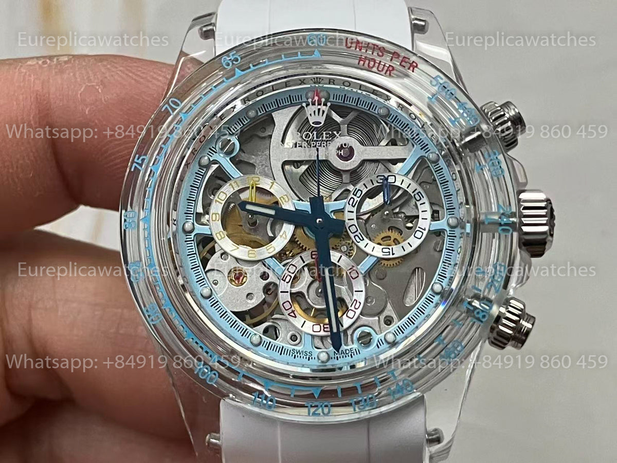 Sonic Factory Rolex Ice Blue Skeleton Daytona