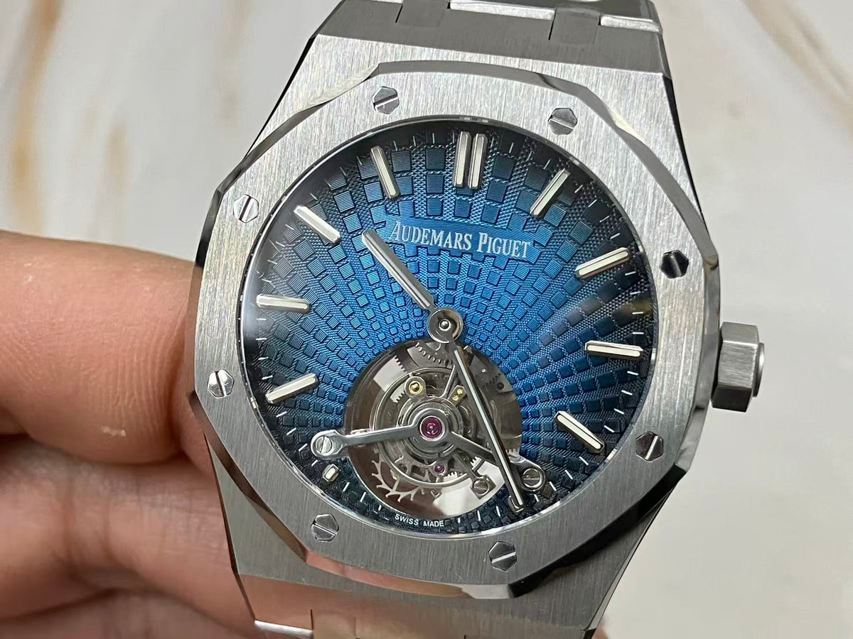 Audemars Piguet Royal Oak Tourbillon 26530ST.OO.1220ST.01 BBS Factory 1:1 Meilleure version Bleu Argent