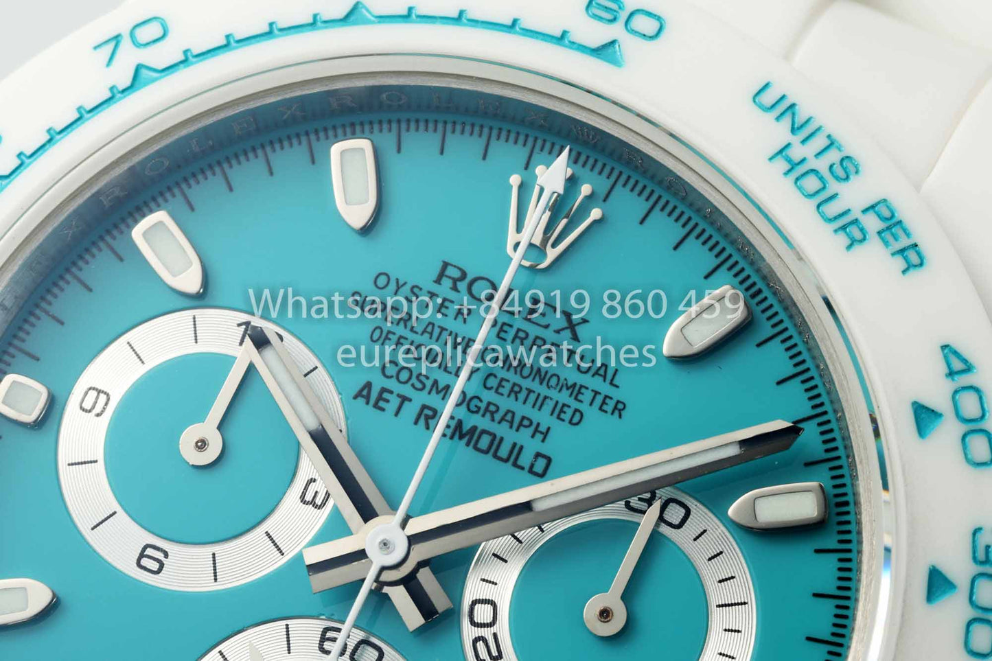 AET REMOULD Custom Rolex Daytona Weißes Keramikgehäuse Blaues Zifferblatt 1:1 Bester Klon N6F Fabrik