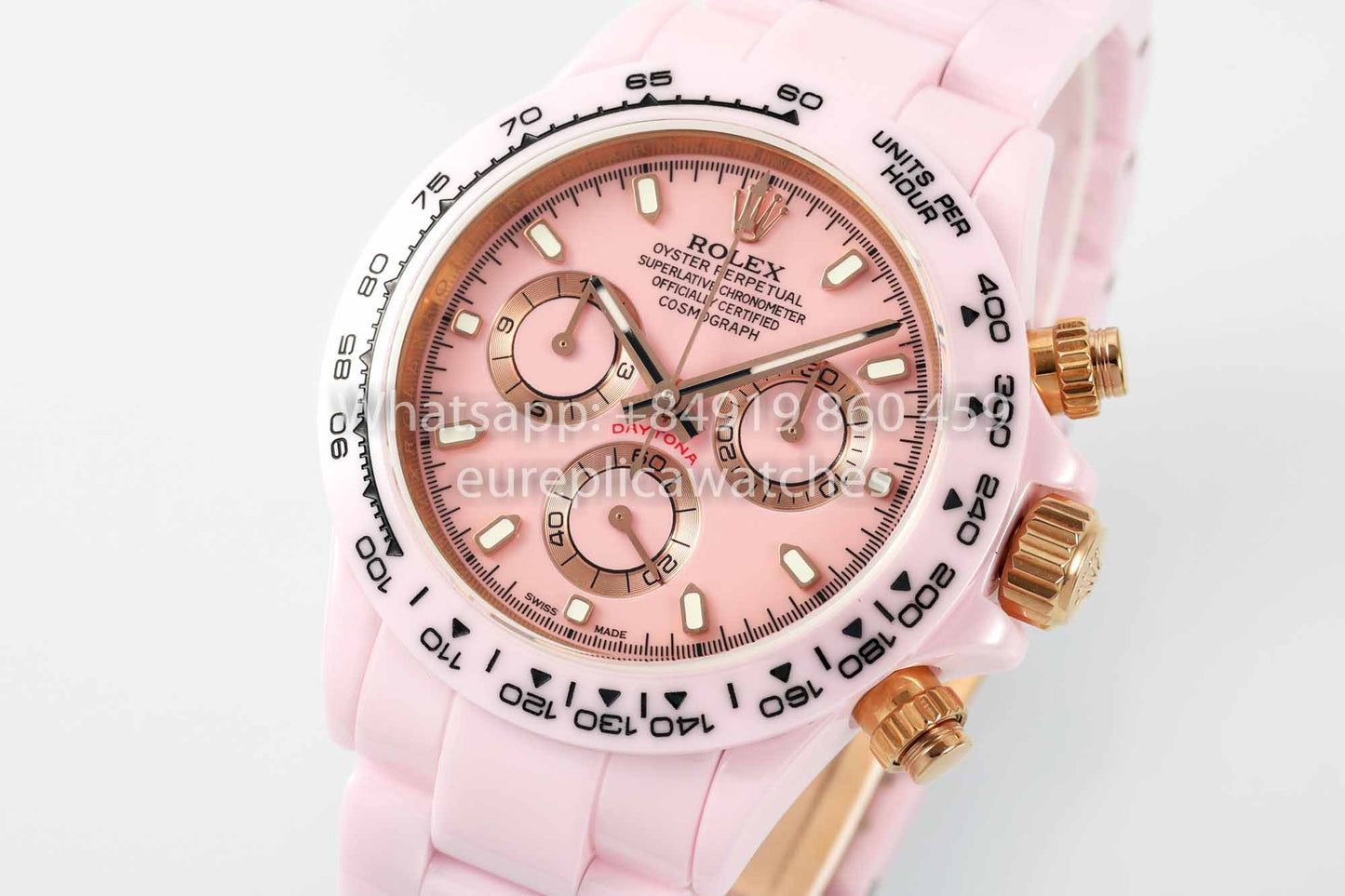 AET REMOULD Custom Rolex Daytona Pink Keramikgehäuse Rosa Zifferblatt 1:1 Bester Klon N6F Fabrik