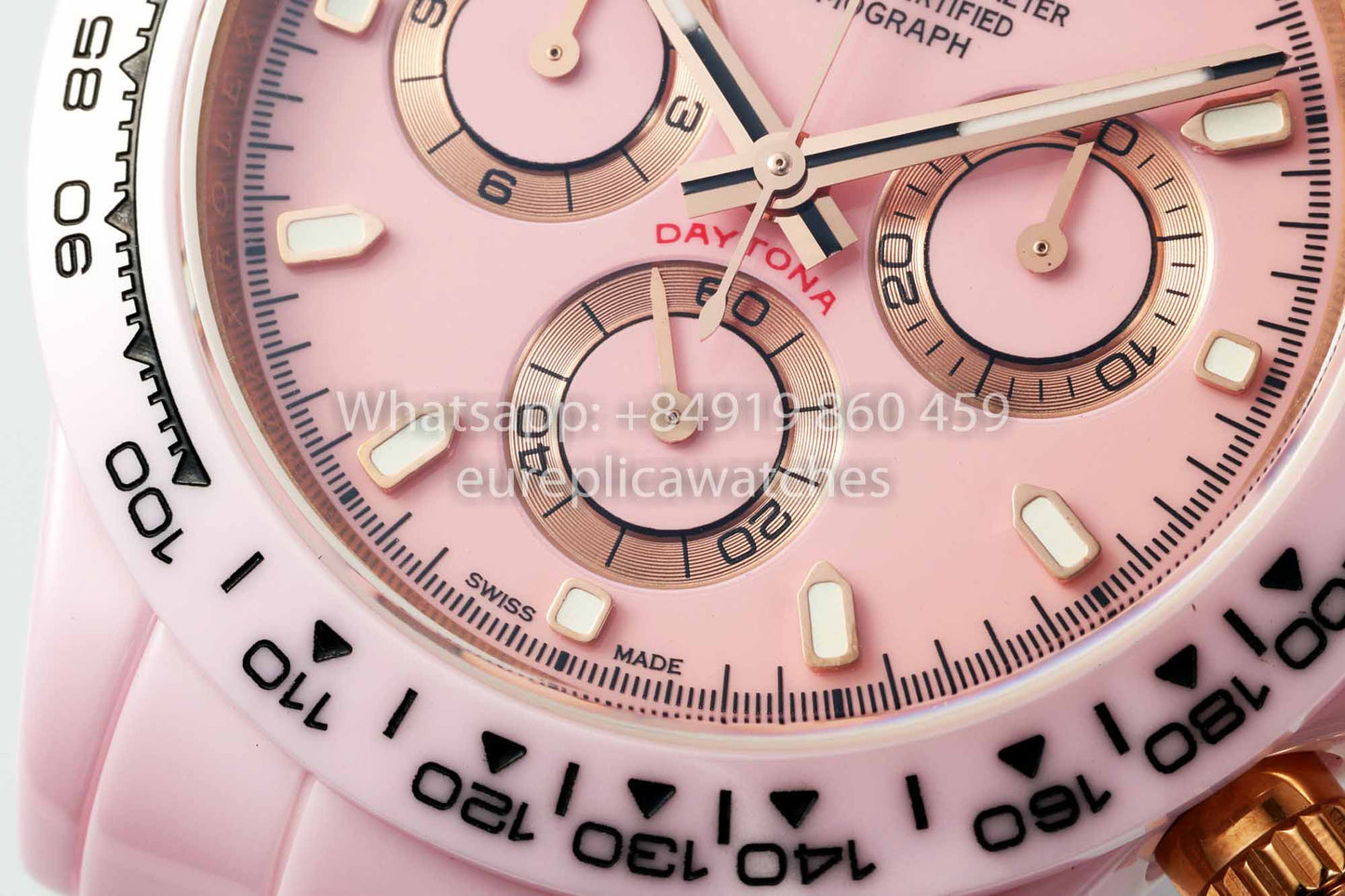 AET REMOULD Custom Rolex Daytona Pink Keramikgehäuse Rosa Zifferblatt 1:1 Bester Klon N6F Fabrik