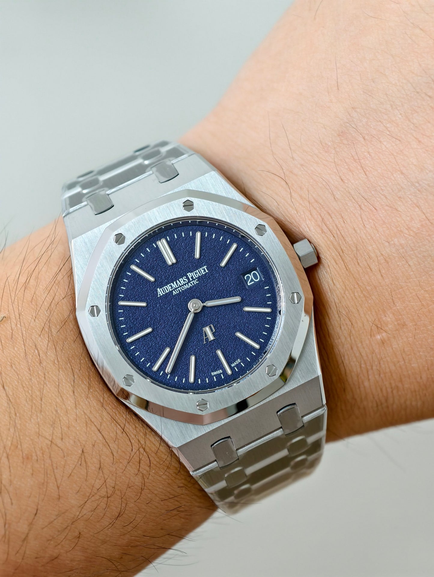 Audemars Piguet Royal Oak 16202ST New Blue Grain Pattern Dial 1:1 Best Version ZF Factory