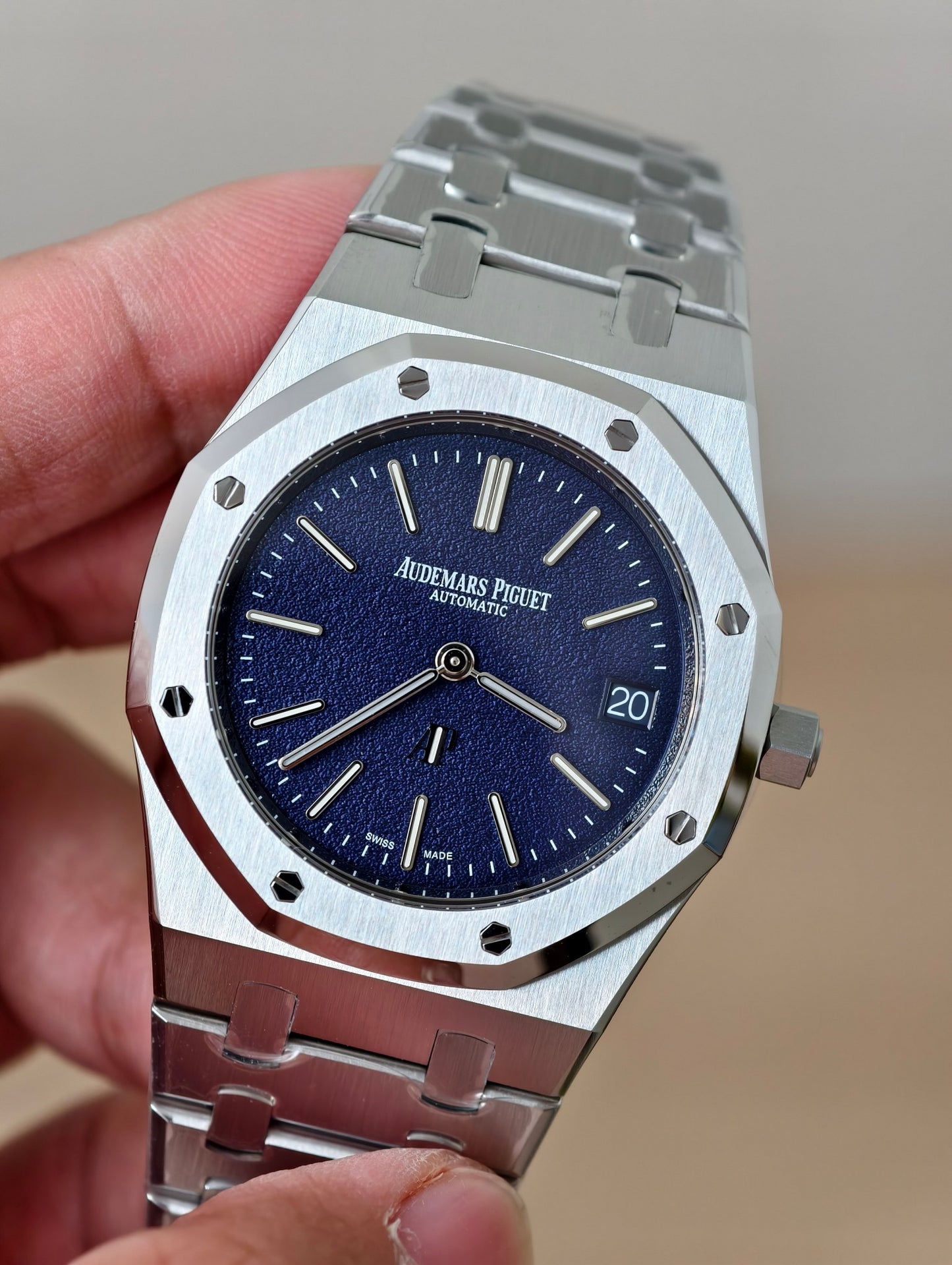 Audemars Piguet Royal Oak 16202ST New Blue Grain Pattern Dial 1:1 Best Version ZF Factory