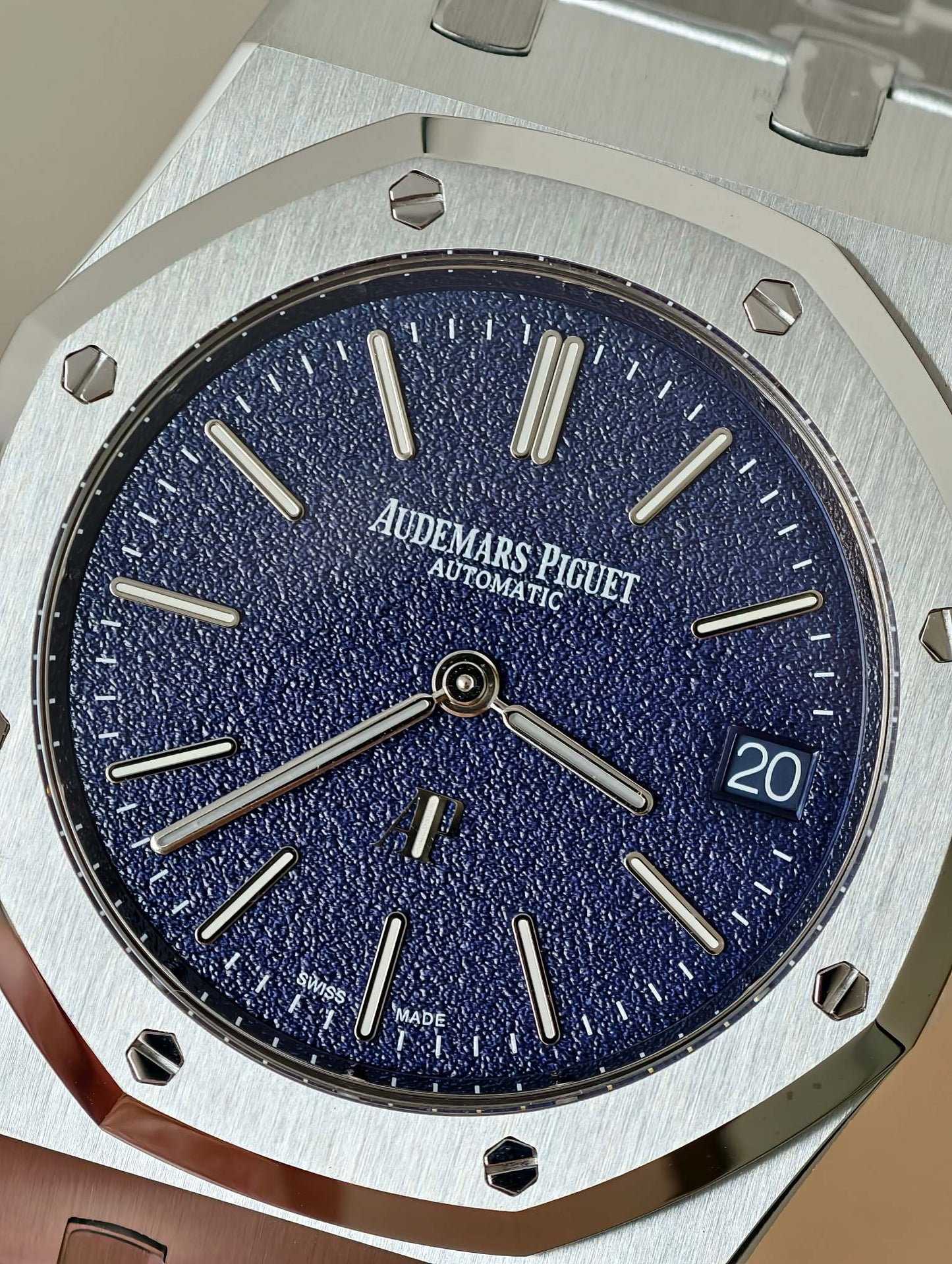 Audemars Piguet Royal Oak 16202ST New Blue Grain Pattern Dial 1:1 Best Version ZF Factory