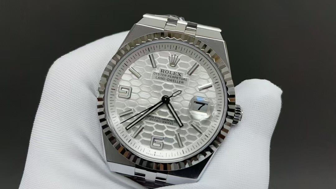 Rolex Land-Dweller 36 Rolesor Blanc M127234-0001 ES Factory 1:1 Meilleure Version