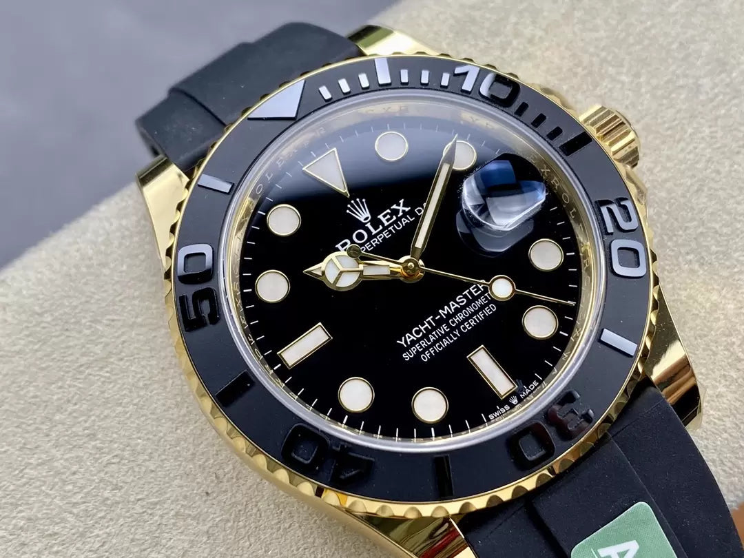 Rolex Yacht-Master 42 Black Dial Yellow Gold  M226658-0001  1:1 Best Edition AR Factory Counterweight Version
