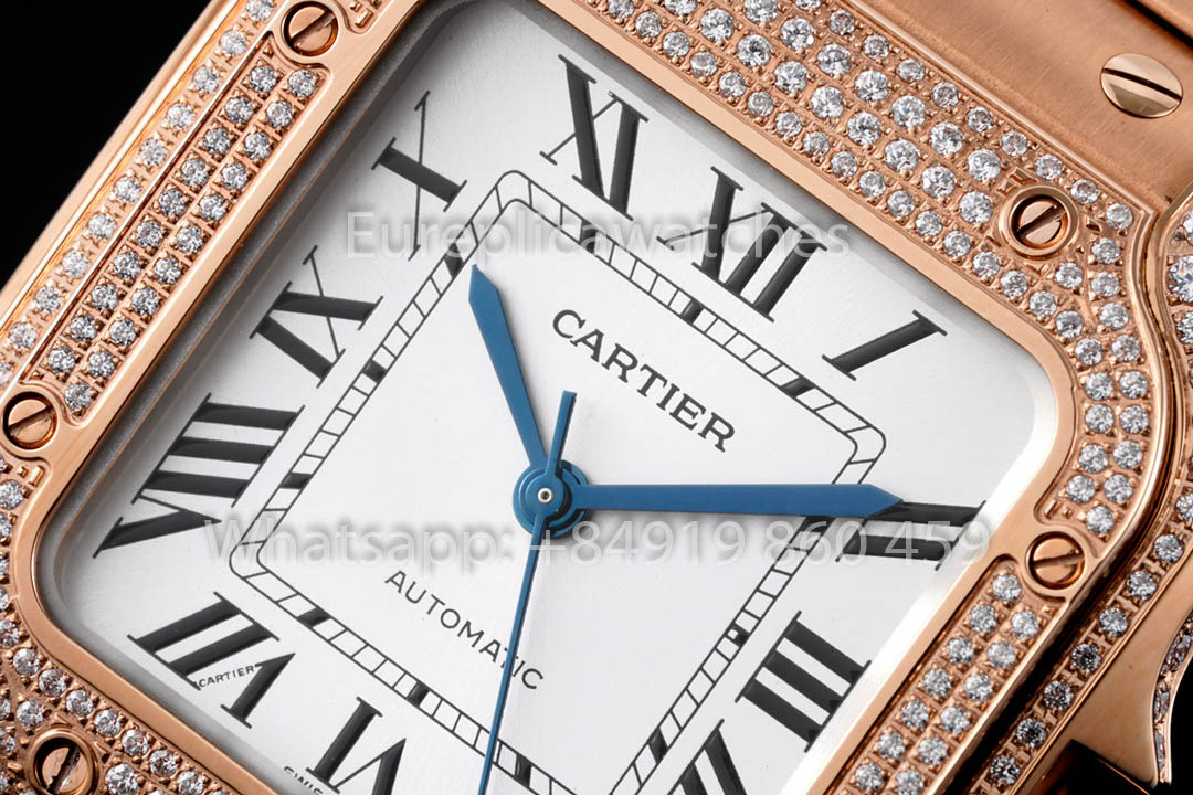 Cartier Santos De Cartier WJSA0009 Uhr 1:1 Bester Klon 35,1 mm BV Fabrik Roségold