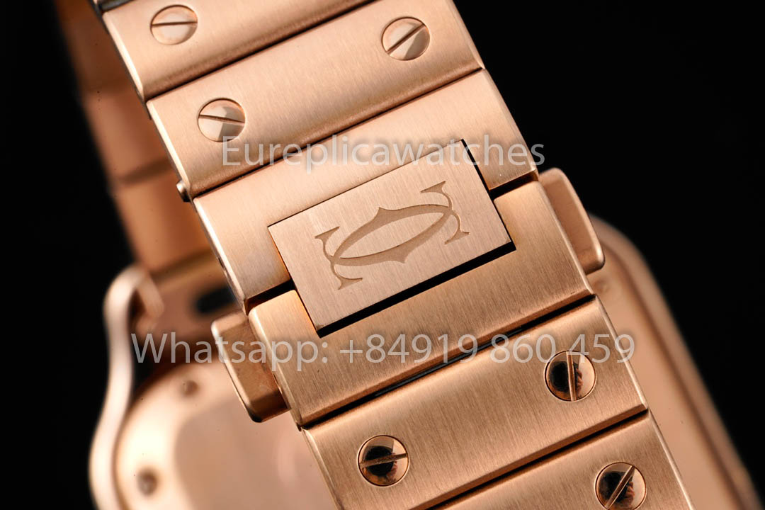 Cartier Santos De Cartier WJSA0009 Uhr 1:1 Bester Klon 35,1 mm BV Fabrik Roségold