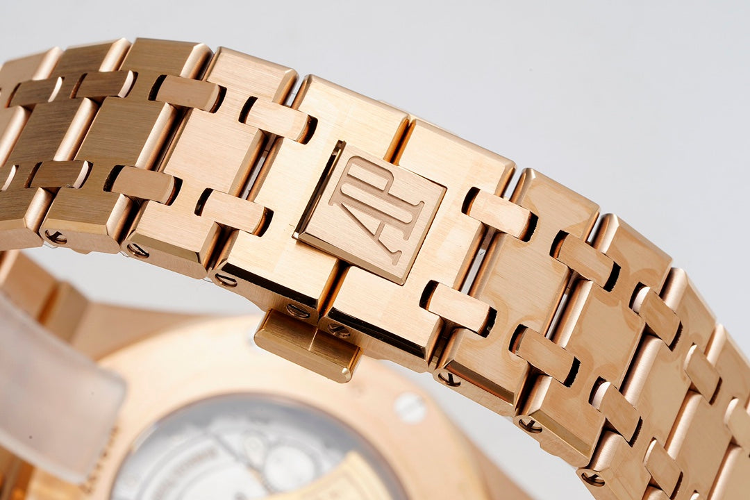 Audemars Piguet Royal Oak 15400ST 1:1 Best Edition ZF Factory schwarzes Zifferblatt Roségold