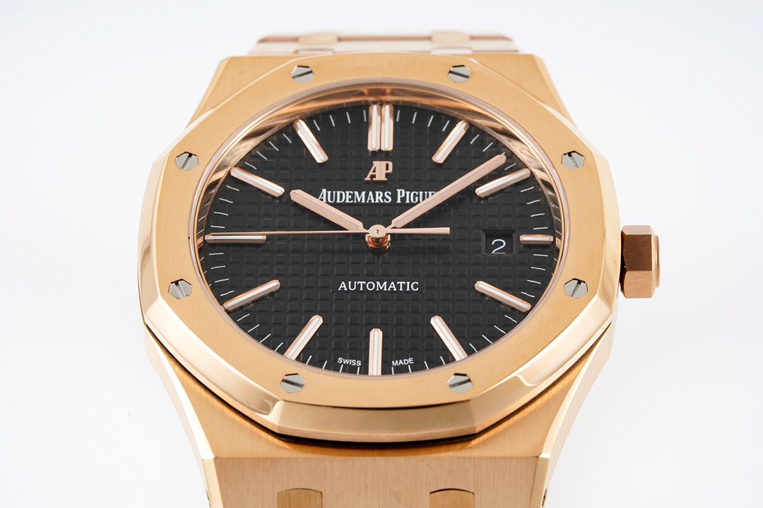 Audemars Piguet Royal Oak 15400ST 1:1 Best Edition ZF Factory schwarzes Zifferblatt Roségold