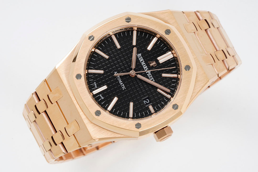 Audemars Piguet Royal Oak 15400ST 1:1 Best Edition ZF Factory schwarzes Zifferblatt Roségold