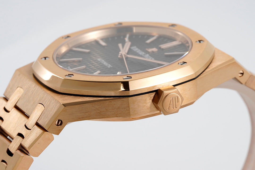 Audemars Piguet Royal Oak 15400ST 1:1 Best Edition ZF Factory schwarzes Zifferblatt Roségold