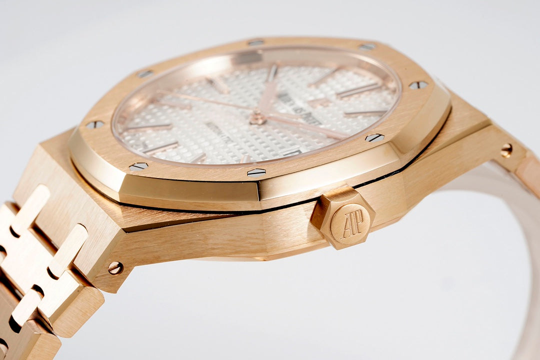 Audemars Piguet Royal Oak 15400ST 1:1 Best Edition ZF Factory weißes Zifferblatt Roségold