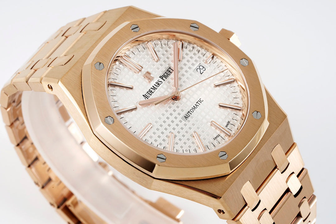 Audemars Piguet Royal Oak 15400ST 1:1 Best Edition ZF Factory weißes Zifferblatt Roségold