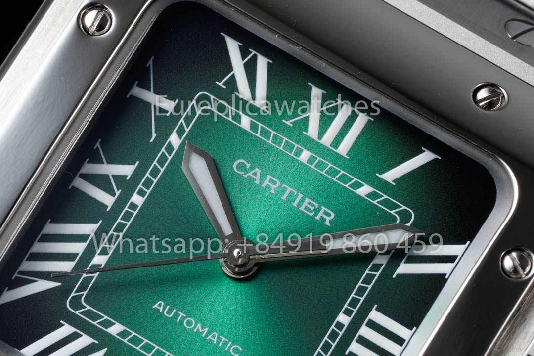 Cartier Santos De Cartier WSSA0062 Grünes Zifferblatt1:1 Bester Klon 35,1 mm BV Fabrik