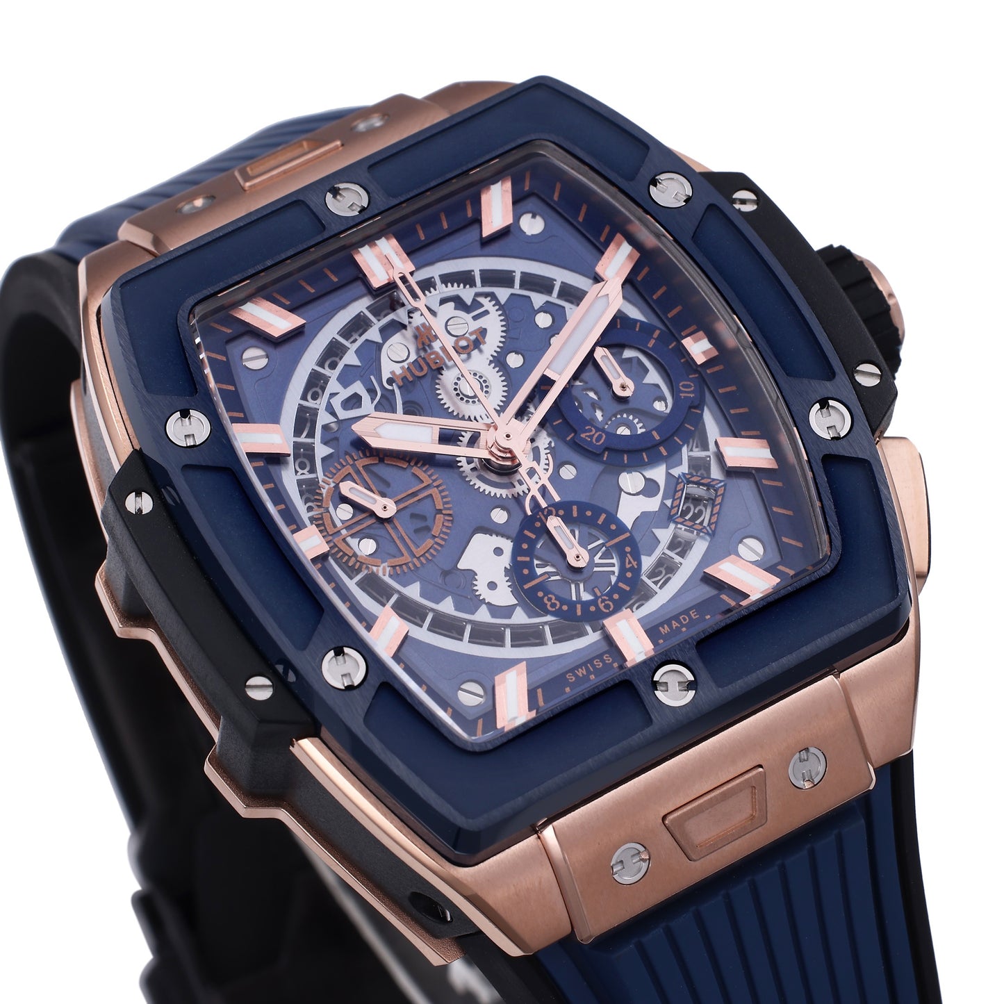 Hublot Big Bang Titanium 642.OX.7180.RX 1:1 Beste Edition BBF Factory Roségold blaues Zifferblatt