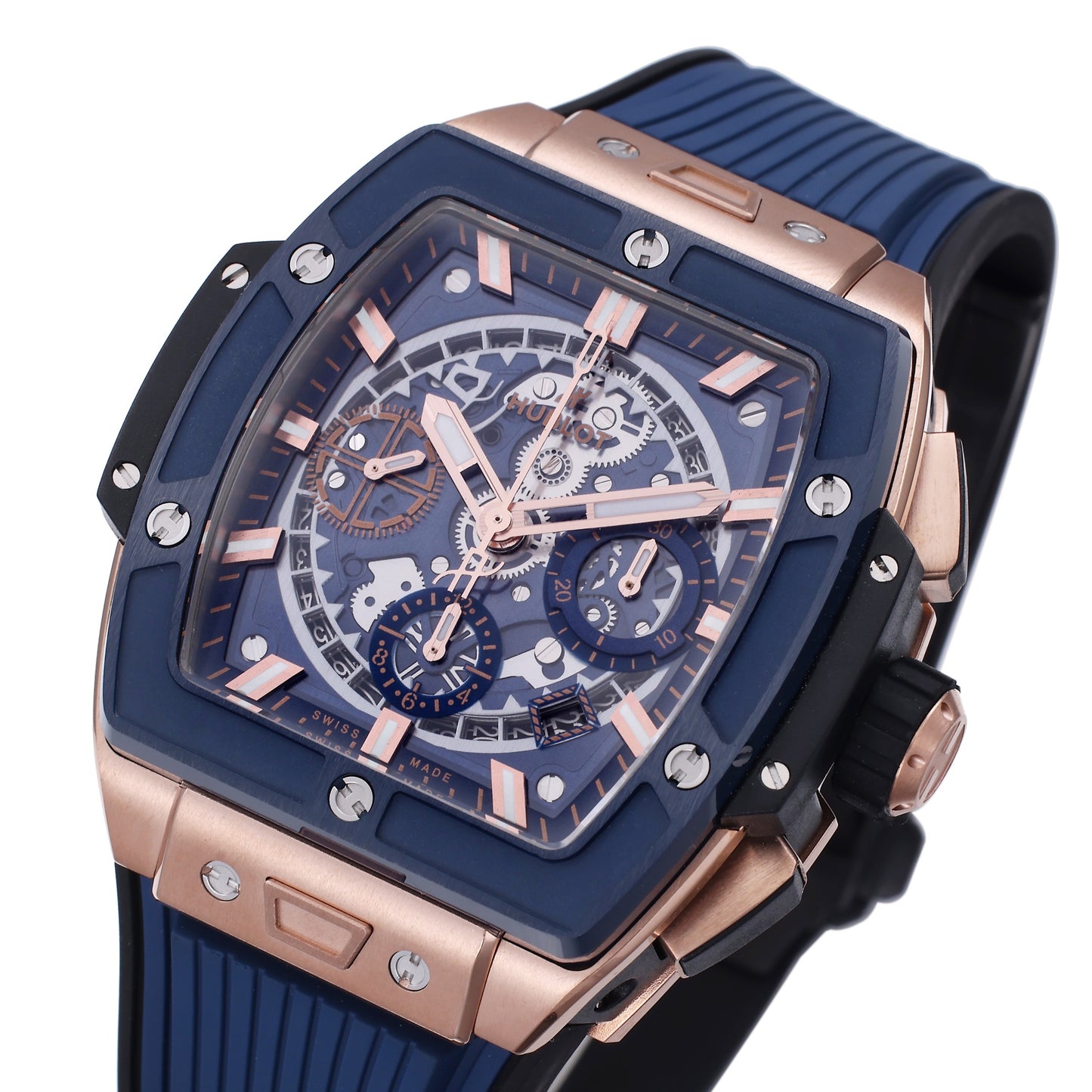 Hublot Big Bang Titanium 642.OX.7180.RX 1:1 Beste Edition BBF Factory Roségold blaues Zifferblatt