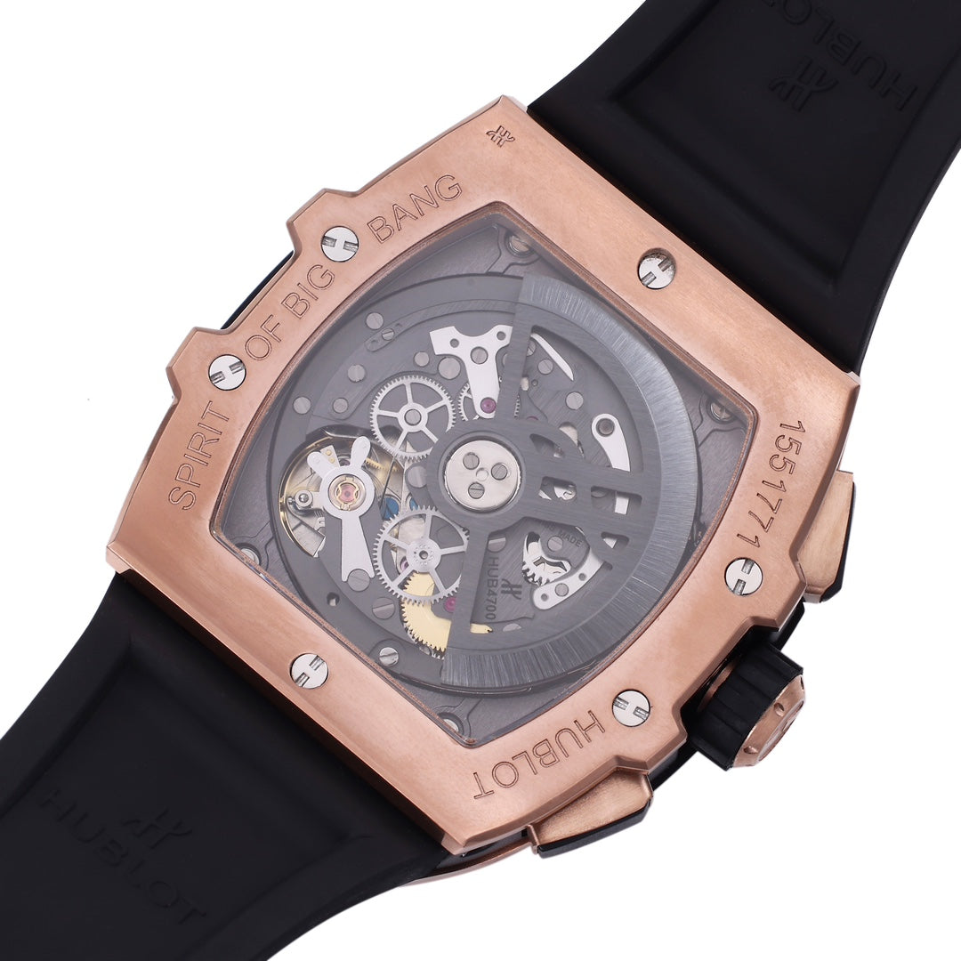Hublot Big Bang Titanium 642.OX.7180.RX 1:1 Beste Edition BBF Factory Roségold Blaues Kautschukarmband