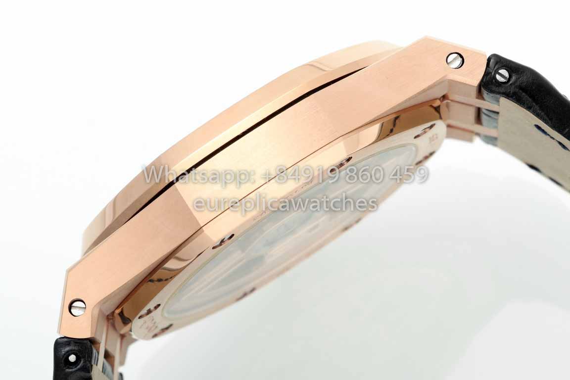 Audemars Piguet Royal Oak 15510ST von IPF Factory 1:1 Bester Klon Schwarzes Zifferblatt Lederarmband