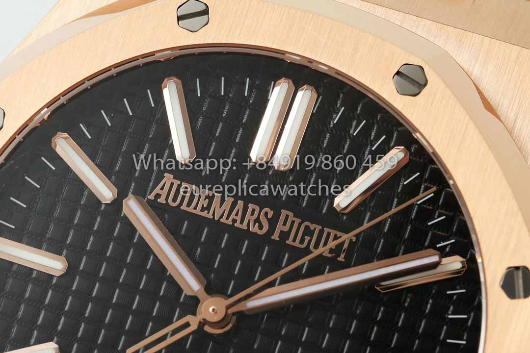 Audemars Piguet Royal Oak 15510ST von IPF Factory 1:1 Bester Klon Schwarzes Zifferblatt Lederarmband
