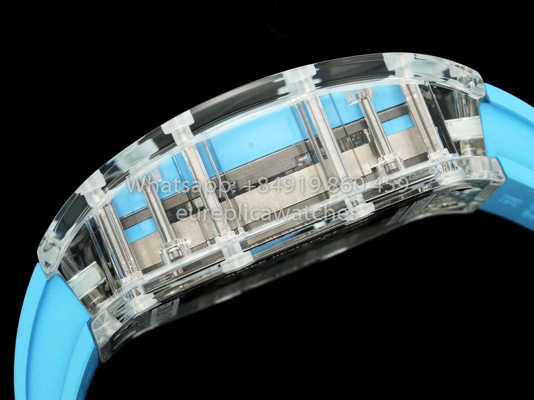 Richard Mille RM 56-02 Tourbillon 1:1 Bester Klon RM Factory Blaues Zifferblatt und blaues Armband Saphirgehäuse