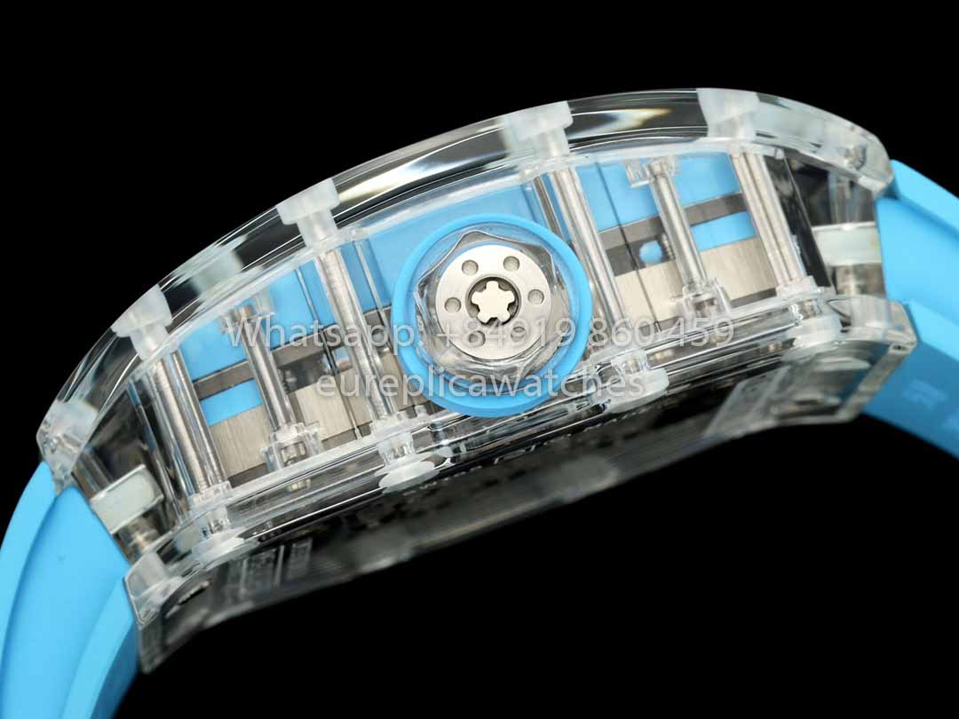 Richard Mille RM 56-02 Tourbillon 1:1 Bester Klon RM Factory Blaues Zifferblatt und blaues Armband Saphirgehäuse