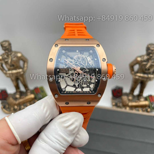 Richard Mille RM035 Toro Americas Edition Bracelet en or rose et orange 1:1 Meilleur clone Sonic Factory