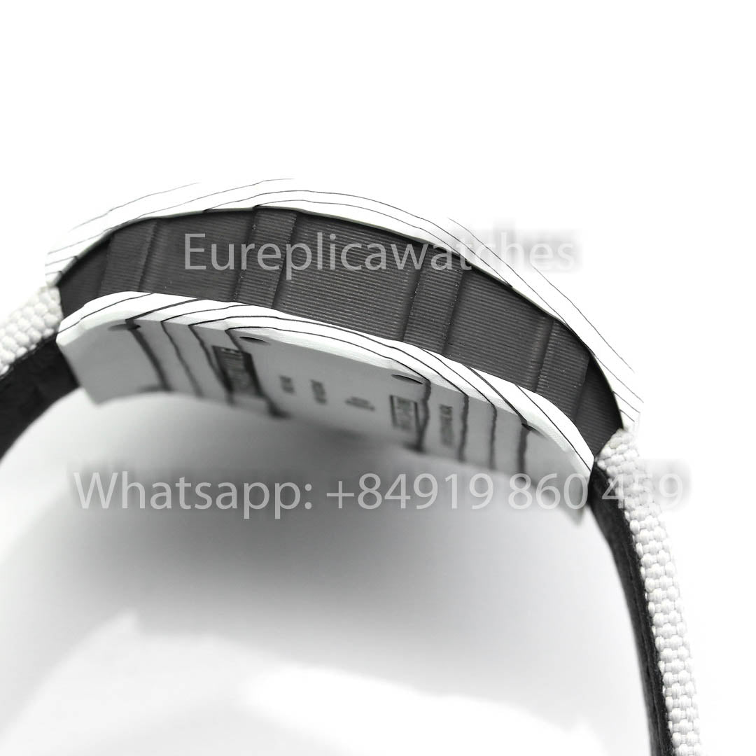 Richard Mille RM35-01 Carbone Blanc 1:1 Meilleur Clone BBR Factory V2 Bracelet Velcro Blanc