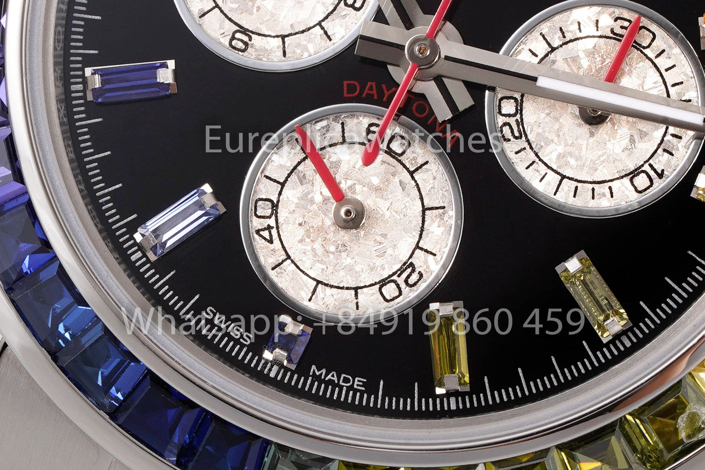 Rolex Daytona Rainbow Diamond Zifferblatt Schwarzes Zifferblatt 40mm 1:1 Bester Klon EF Factory SS