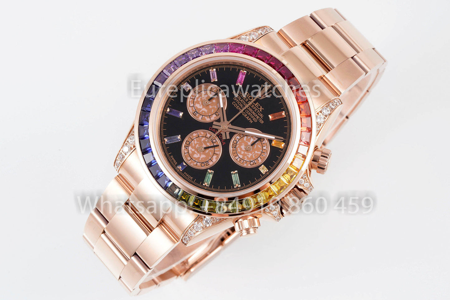 Rolex Daytona Rainbow Sundust Cadran Or Rose 40mm 1:1 Meilleur Clone EF Factory SS