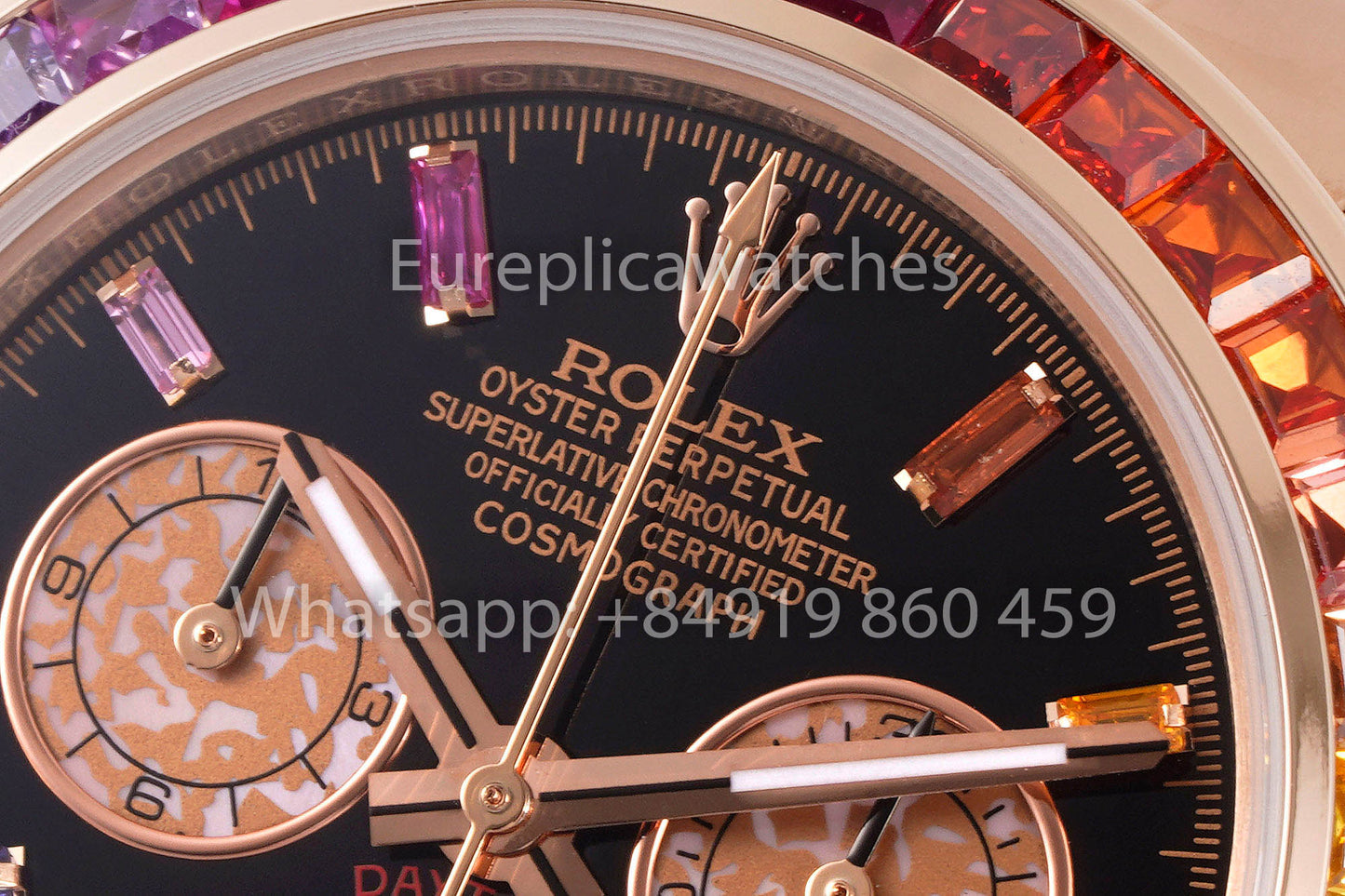 Rolex Daytona Rainbow Sundust Cadran Or Rose 40mm 1:1 Meilleur Clone EF Factory SS